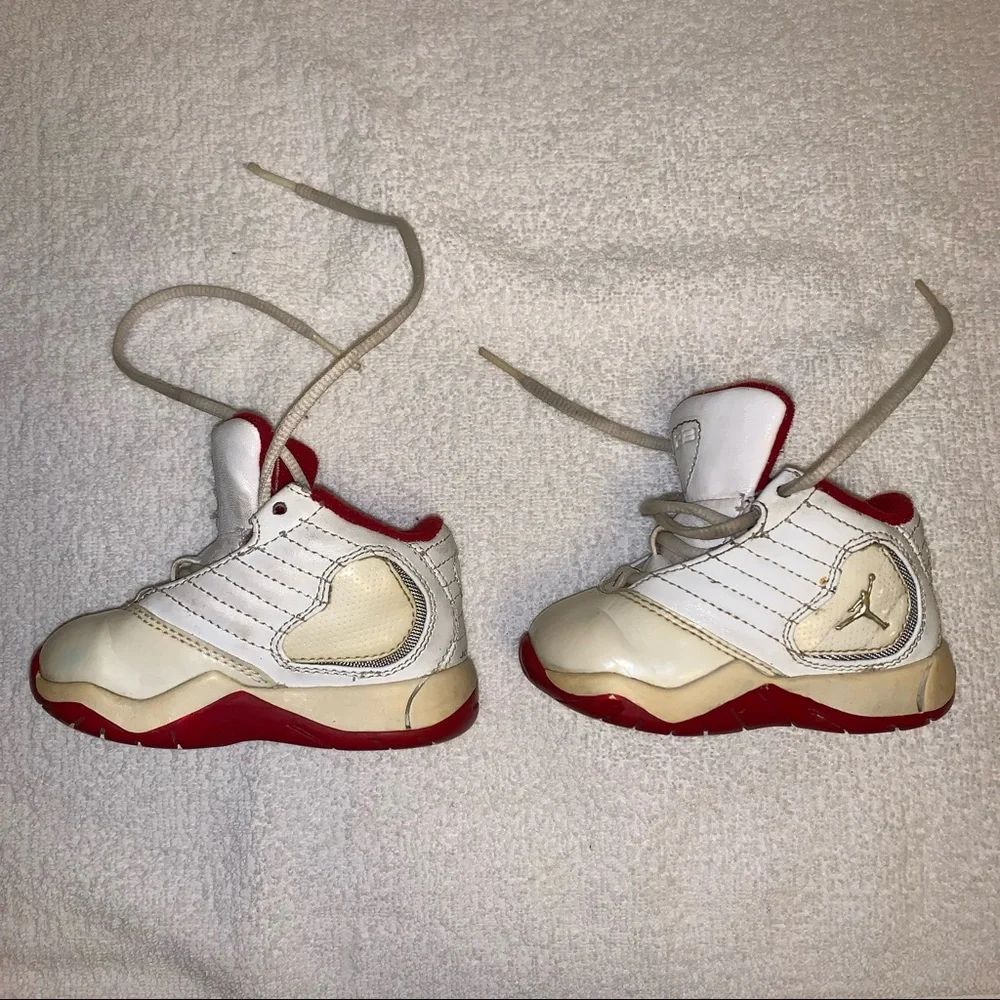 Infant 4C JORDAN B-2RUE 312526-104 White & Red True Vintage 2005 Baby Shoes